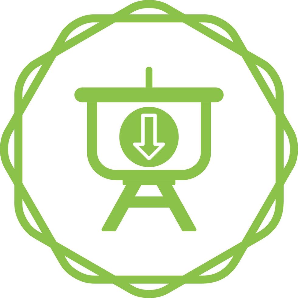 Downloading Presentation Vector Icon