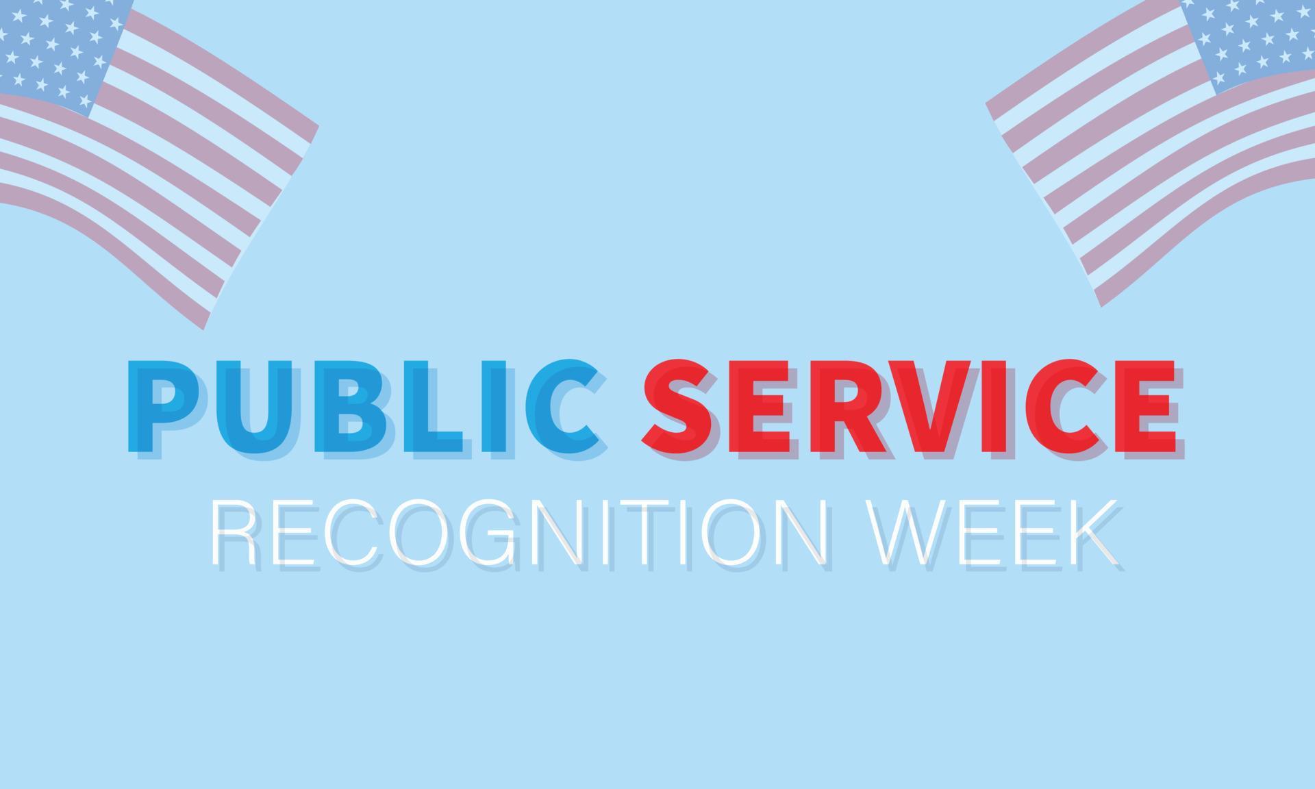 Public Service Recognition Week May. Template for background, banner