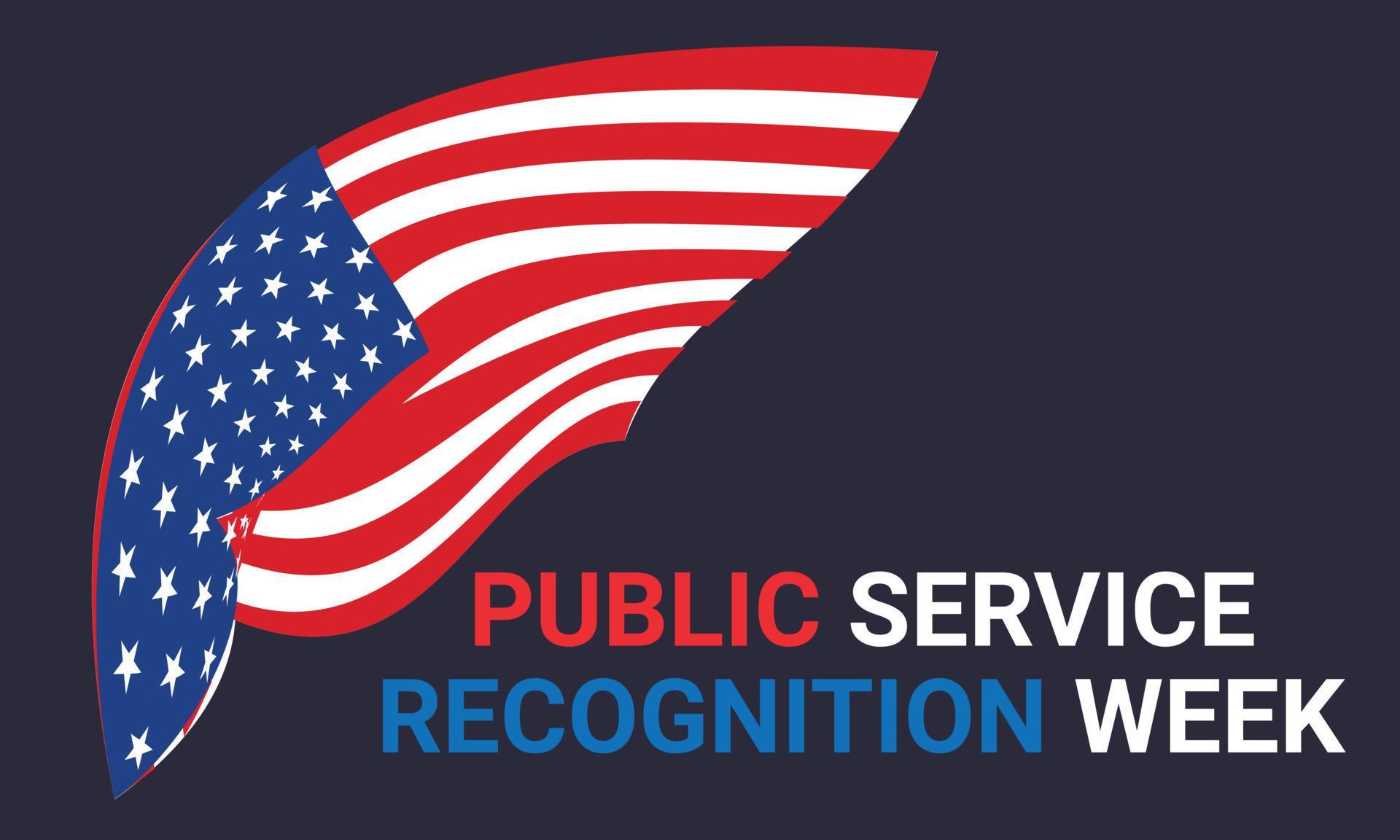 Public Service Recognition Week May. Template for background, banner