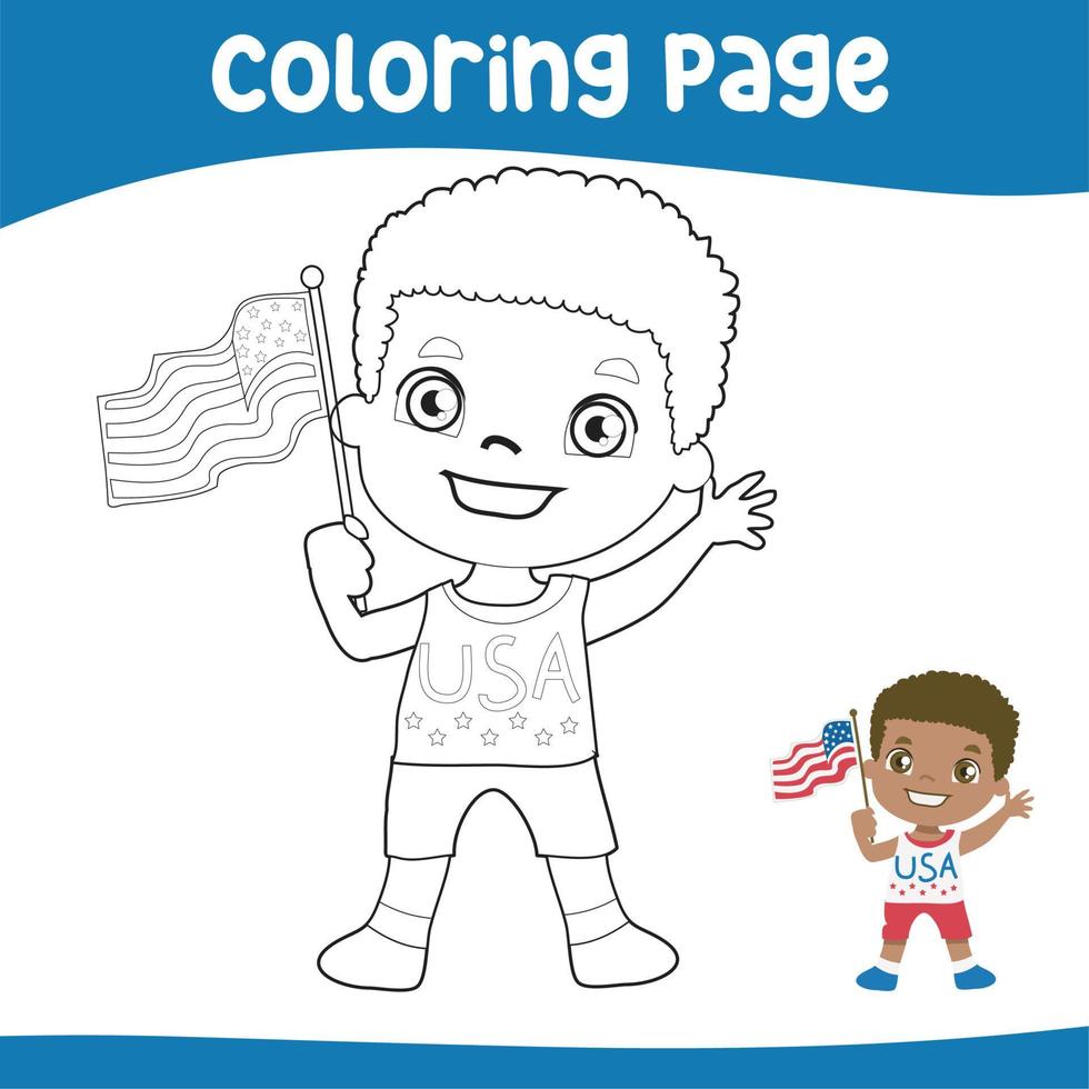 Coloring activity for children. Educational coloring worksheet. Vector file.