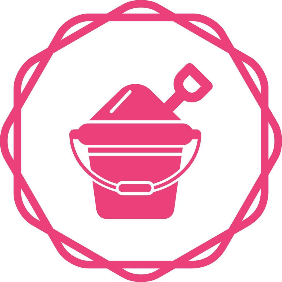 Sand Bucket Vector Icon