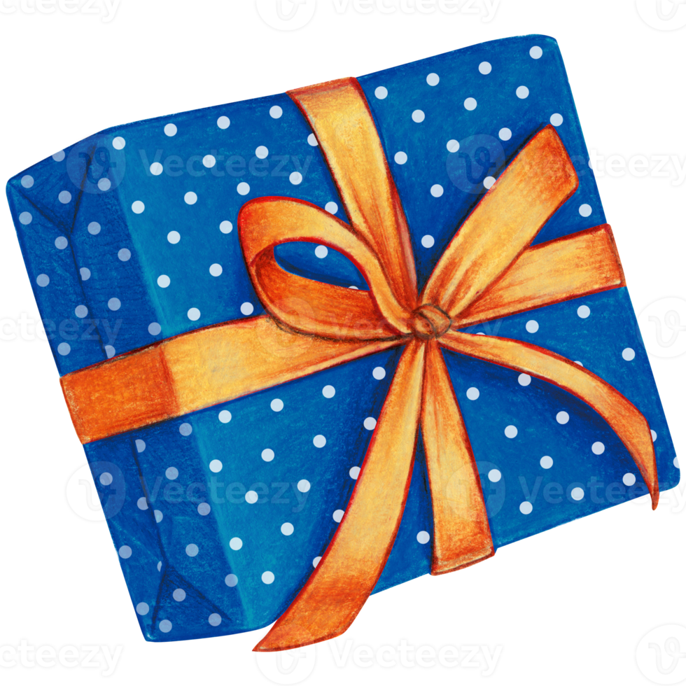 Watercolor hand drawn christmas gift png