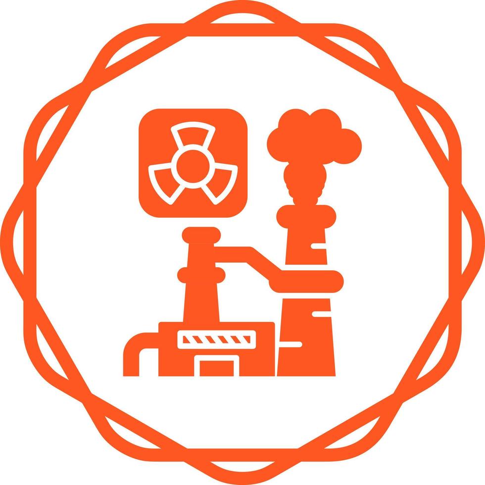 Nuclear Plant Vector Icon