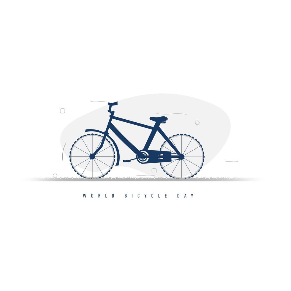 June 3 - World Bicycle Day vector illustration