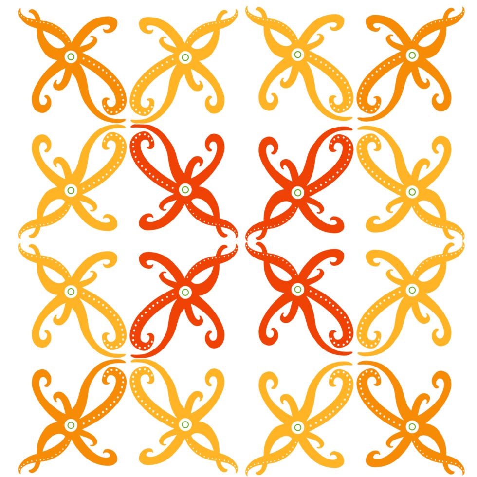 various forms of typical Kalimantan batik png