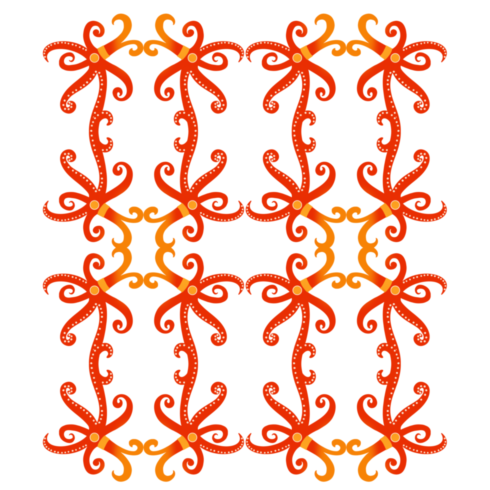 various forms of typical Kalimantan batik png