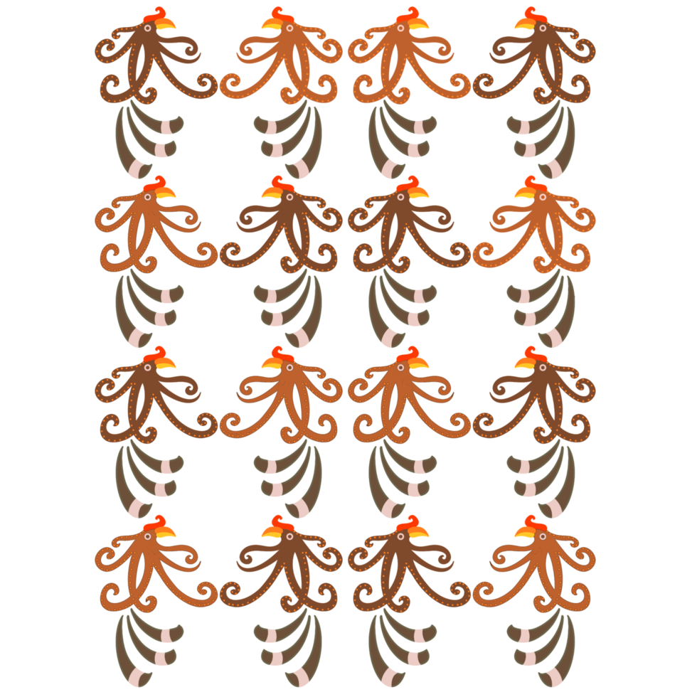 various forms of typical Kalimantan batik png