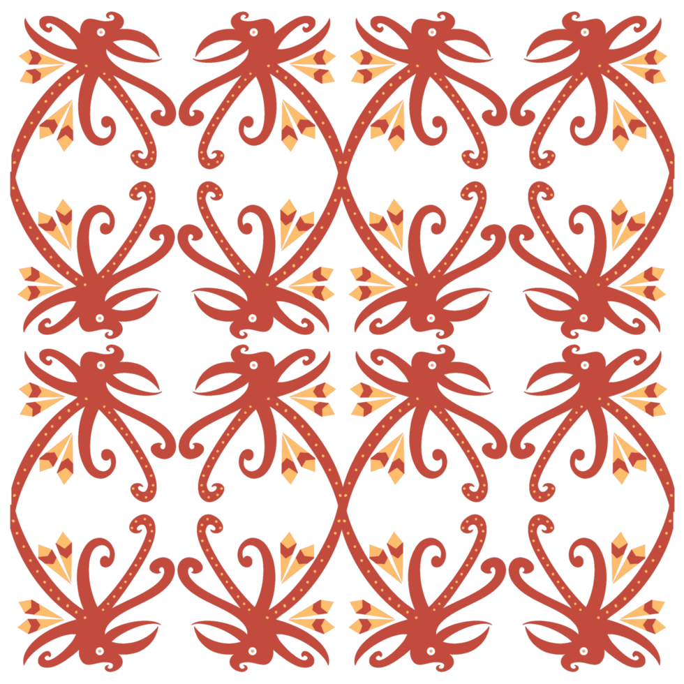 various forms of typical Kalimantan batik png