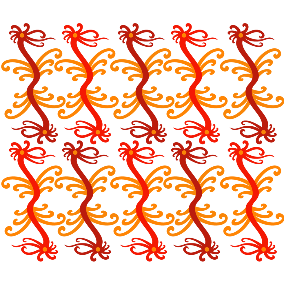 various forms of typical Kalimantan batik png