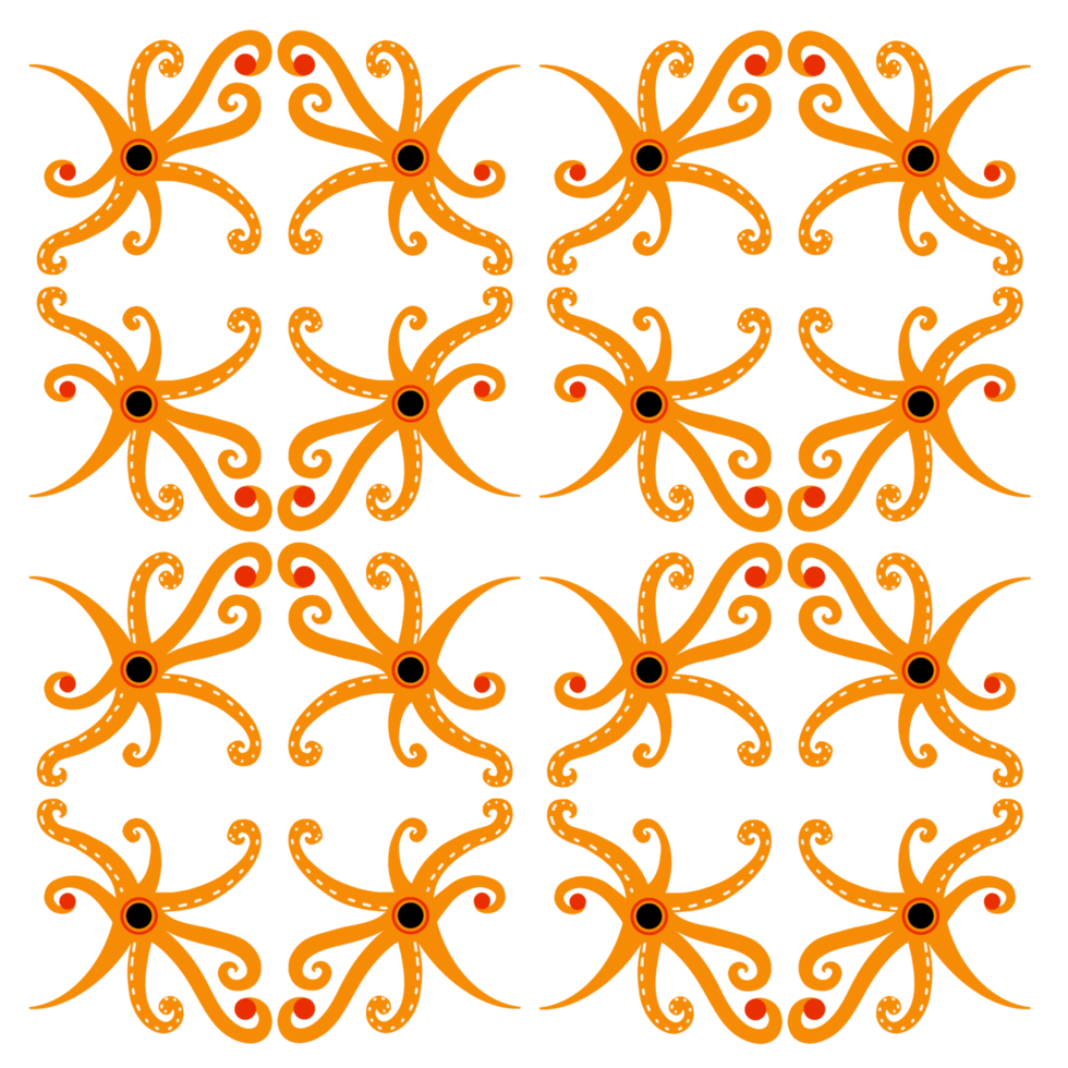 various forms of typical Kalimantan batik png