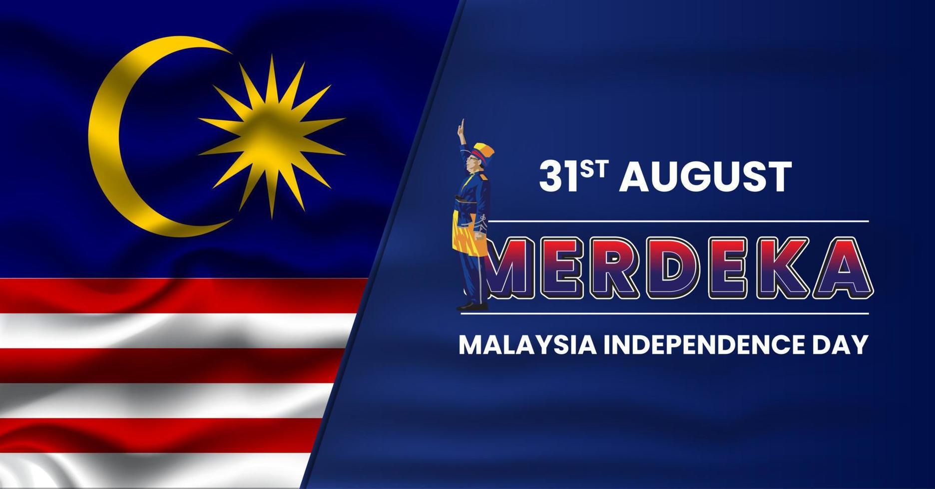 Malaysia Independence Day Celebration Background vector