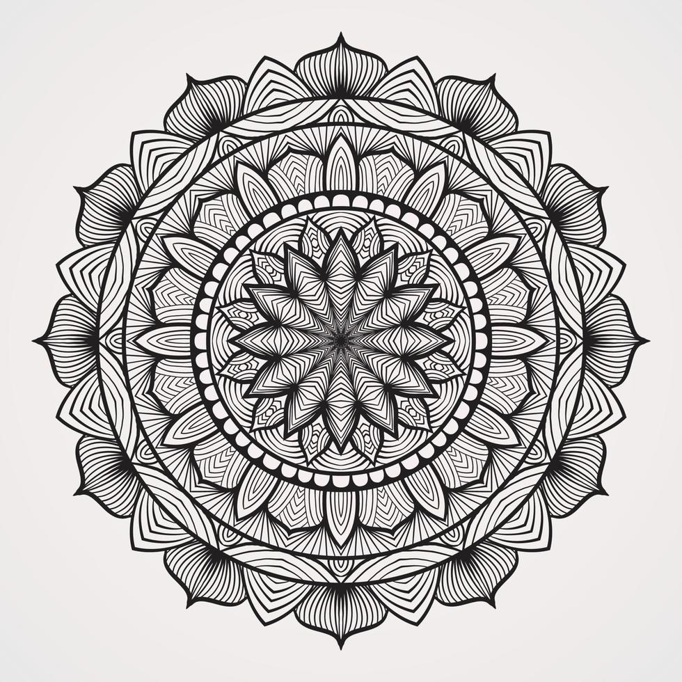 mandalas with continuous mode lines vector