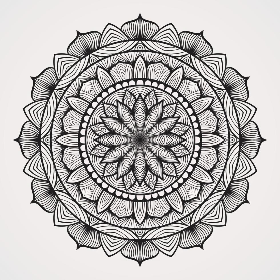 mandalas with continuous mode lines vector