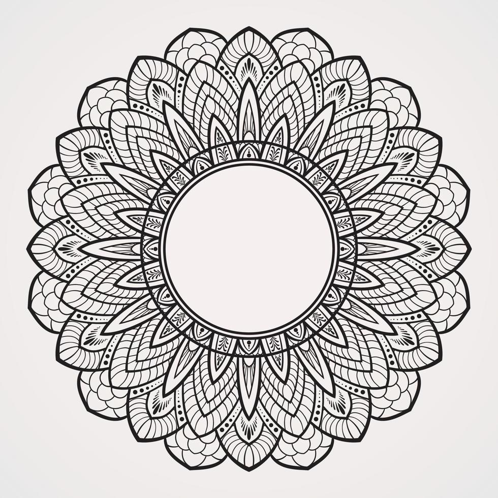 Mosaic motif flower mandala vector