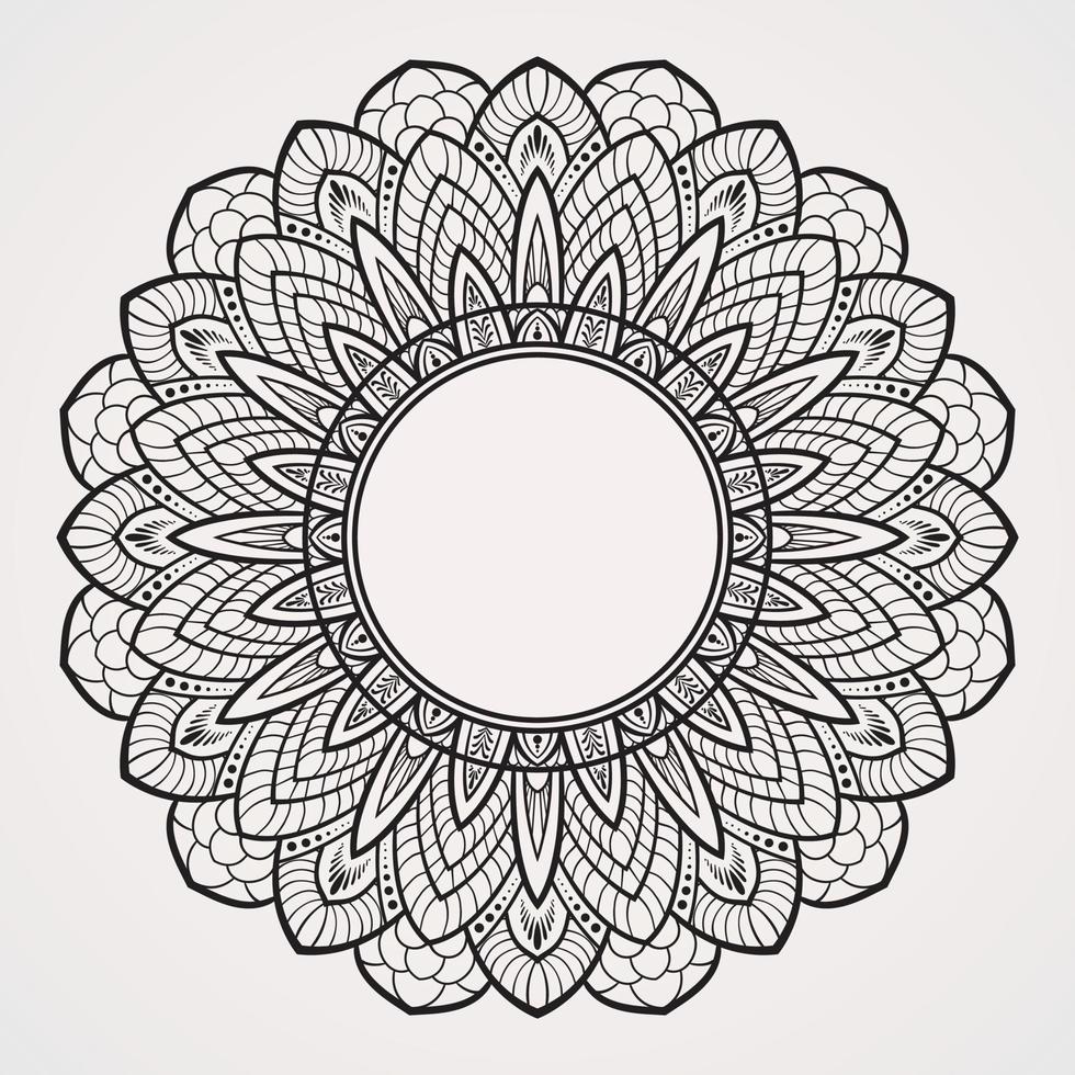 Mosaic motif flower mandala vector