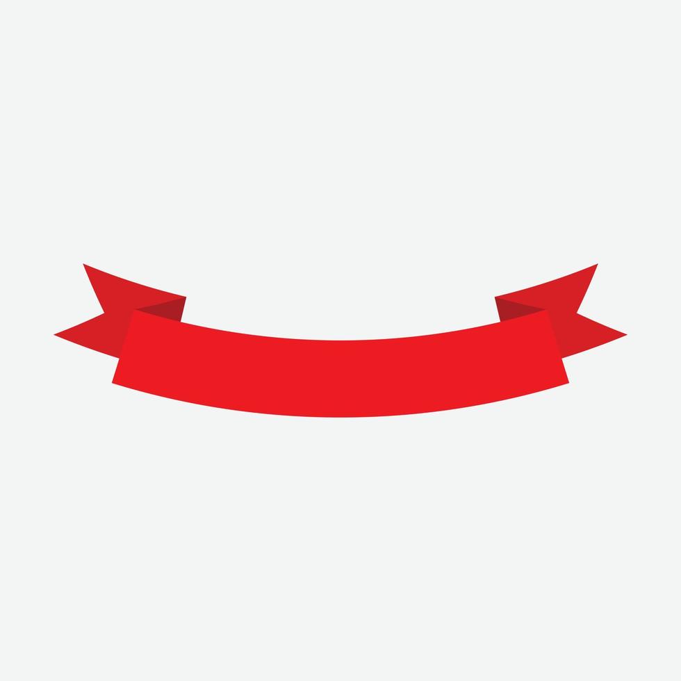 eps10 vector rojo cinta bandera logo icono modelo aislado en gris antecedentes