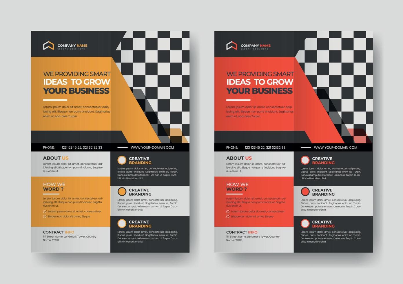 corporate business multipurpose flyer design and brochure cover page template vector