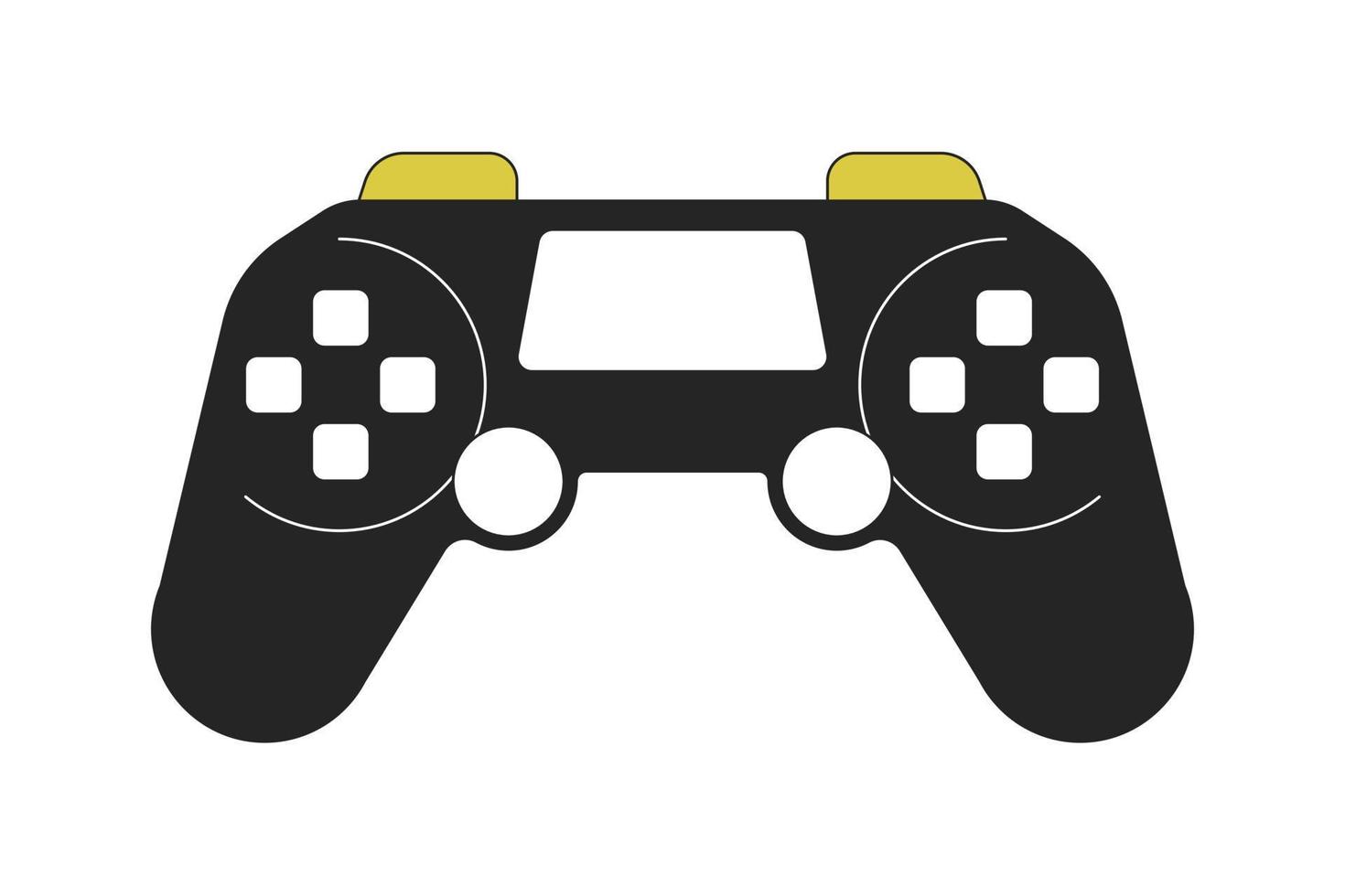 Game controller linear flat duo color vector object. Gamepad. Editable duotone icon. Full sized element on white. Simple lineart cartoon style spot illustration for web graphic design and animation