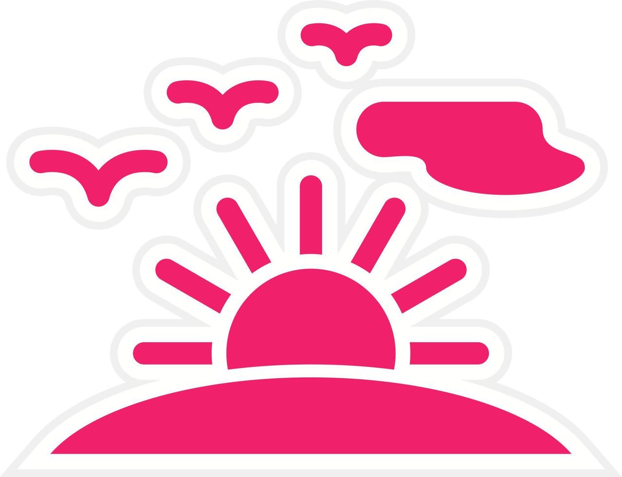 Sunset Vector Icon Style