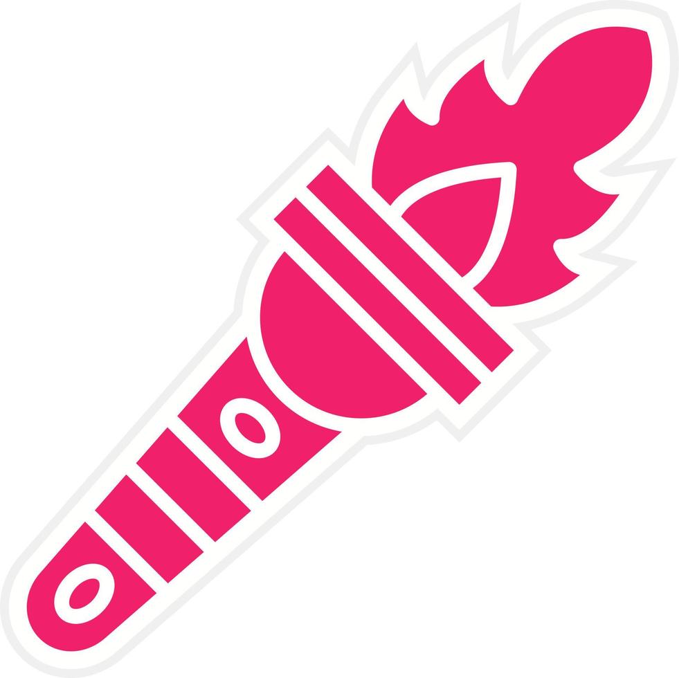 Fire Torch Vector Icon Style