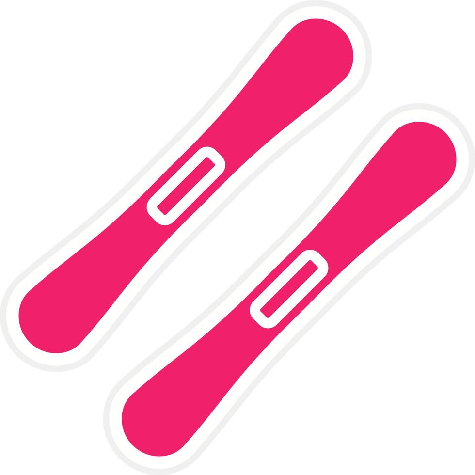 Skis Vector Icon Style