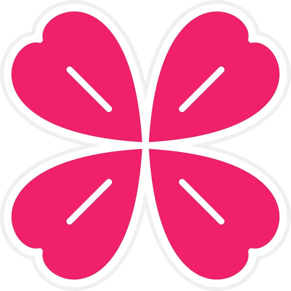 Four Leaf Clover Vector Icon Style