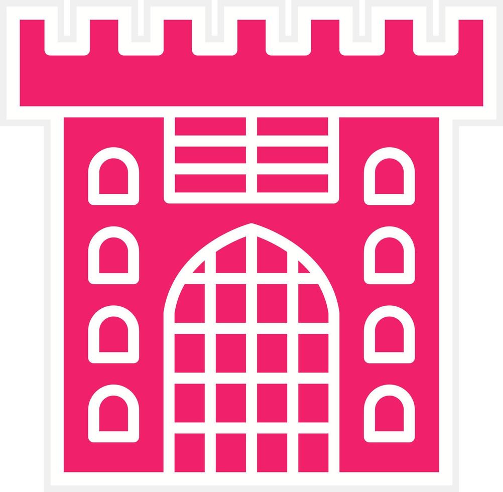 Castle Gate Vector Icon Style