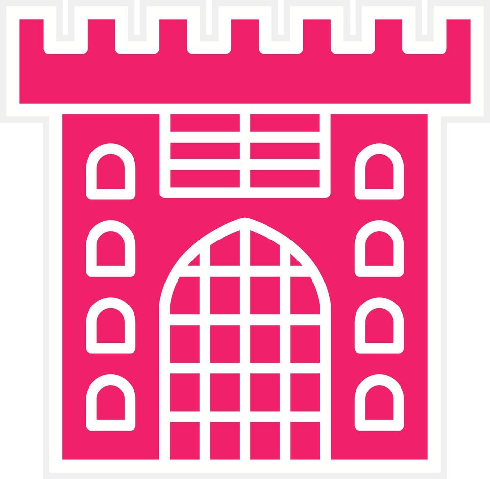 Castle Gate Vector Icon Style