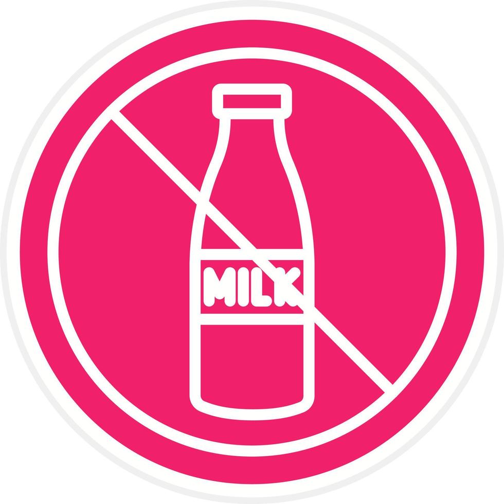 Lactose Free Vector Icon Style