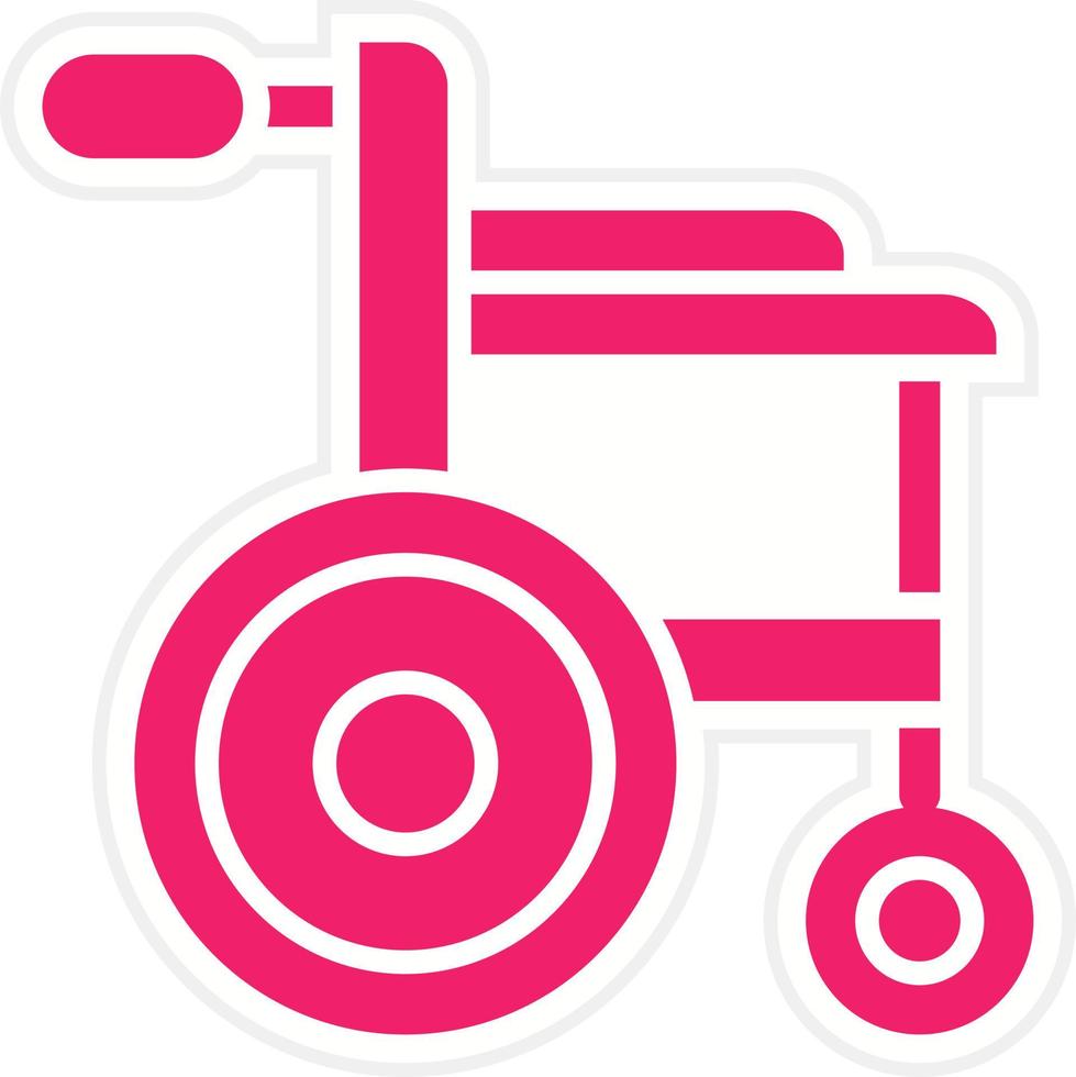 Wheelchair Vector Icon Style