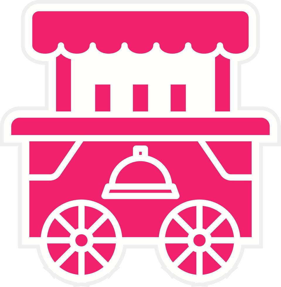 Food Cart Vector Icon Style