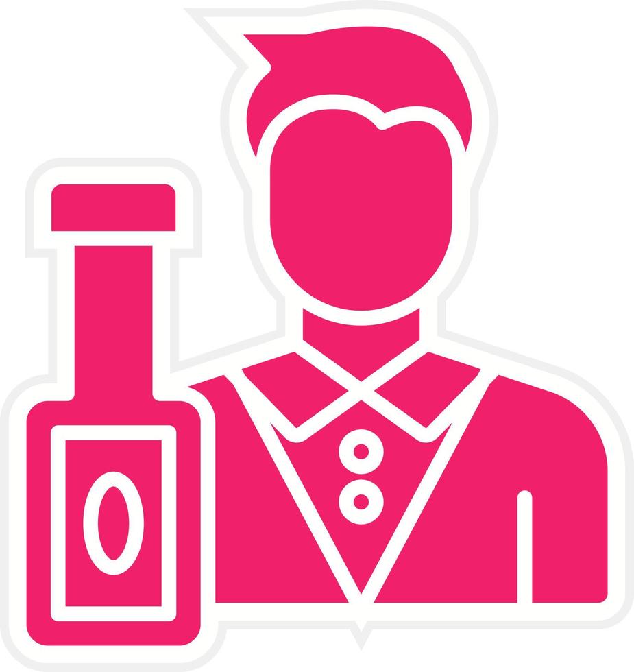 barman vector icono estilo