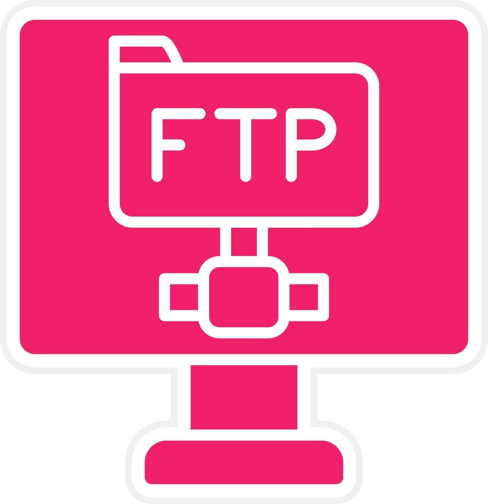 Ftp Protocol Vector Icon Style