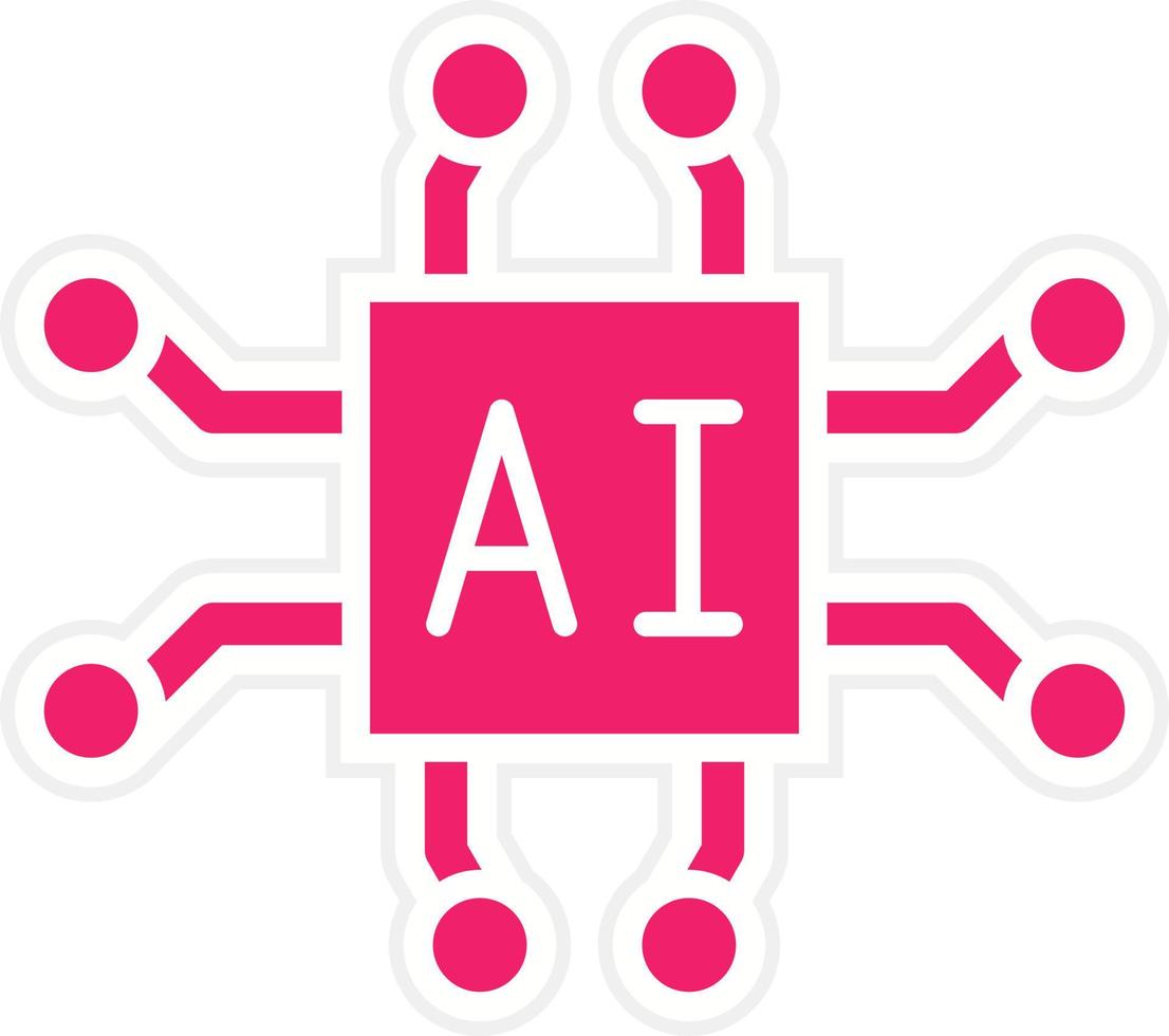Artificial Intelligence Vector Icon Style