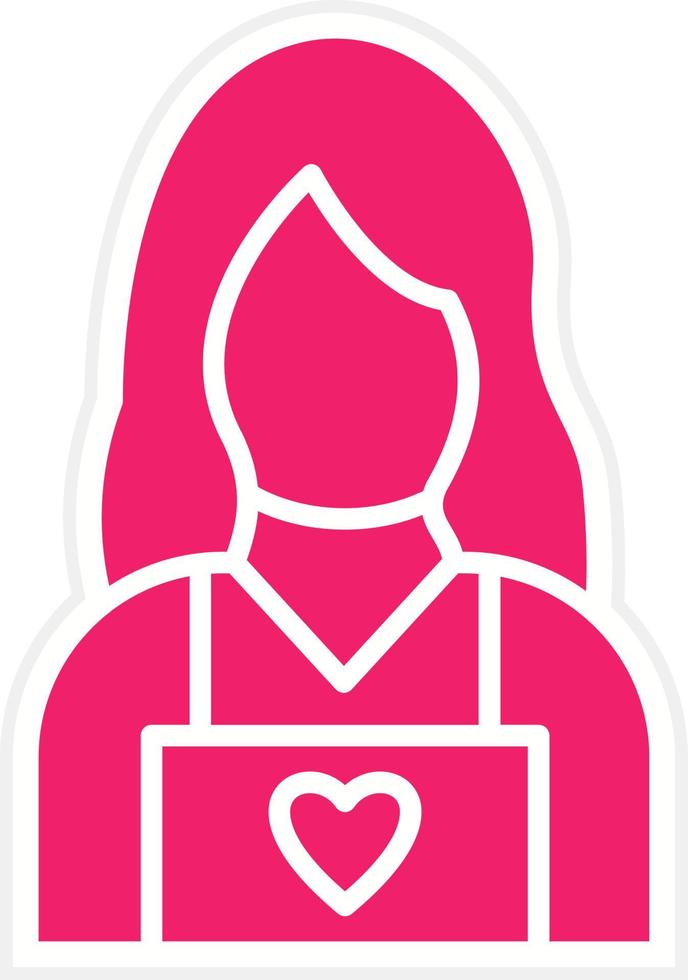 Child Caretaker Vector Icon Style