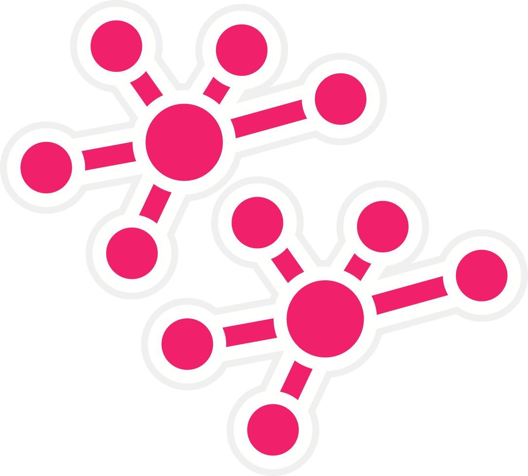 Molecular Structure Vector Icon Style