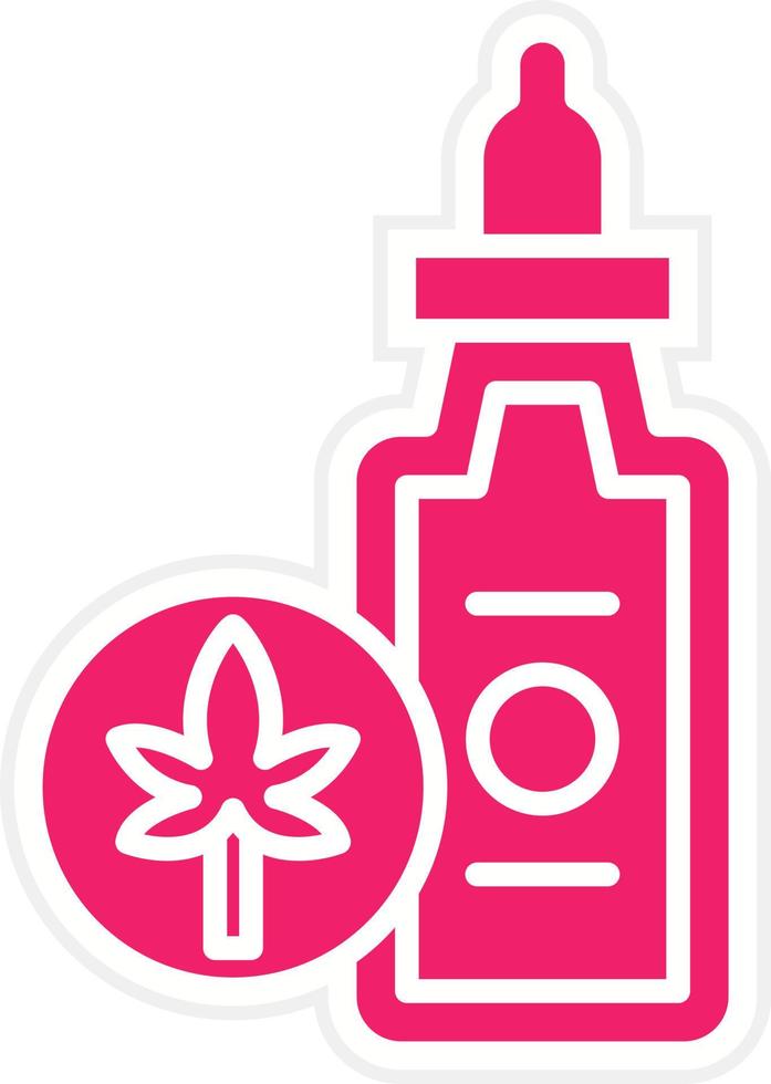 Cbd Oil Vector Icon Style