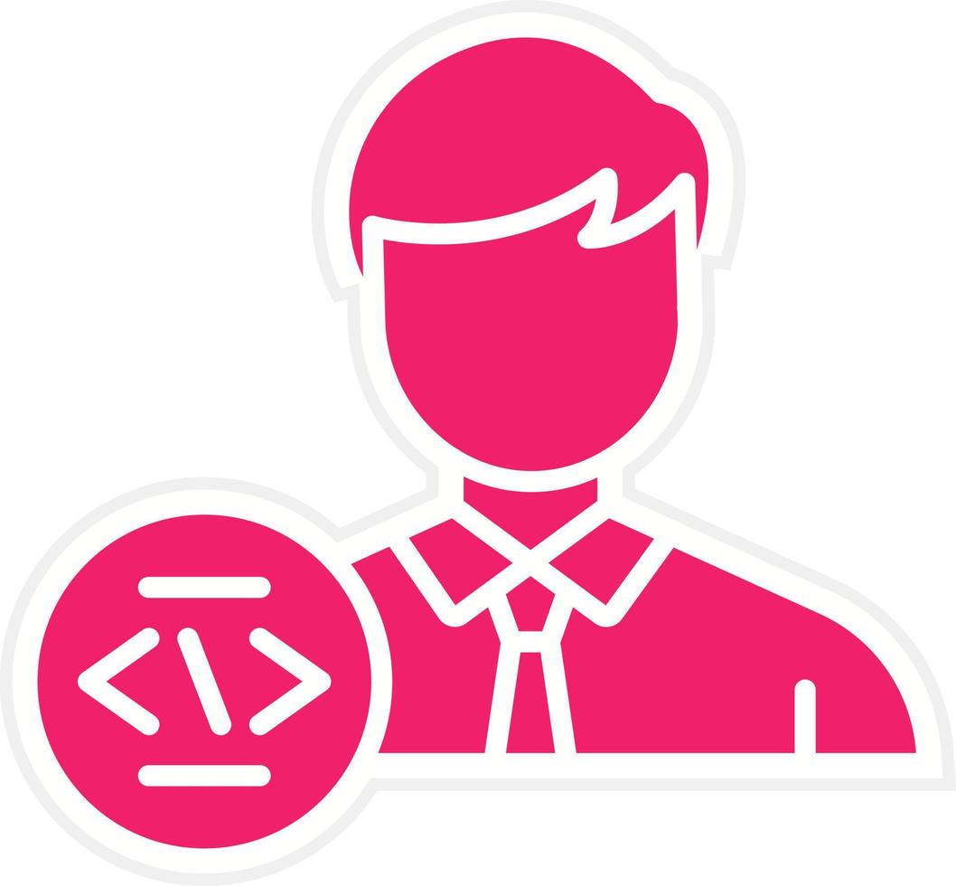 programador vector icono estilo
