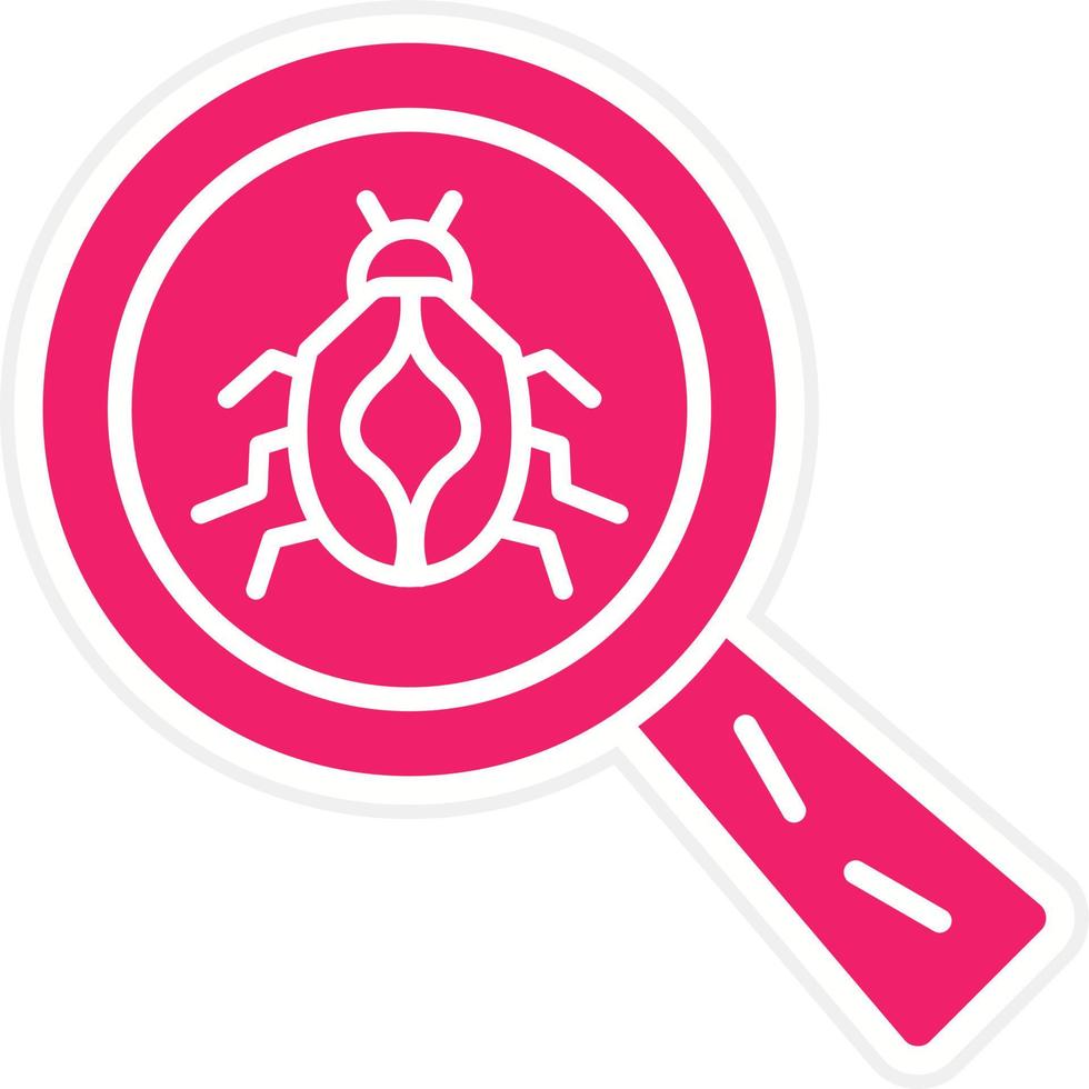 Search Bug Vector Icon Style