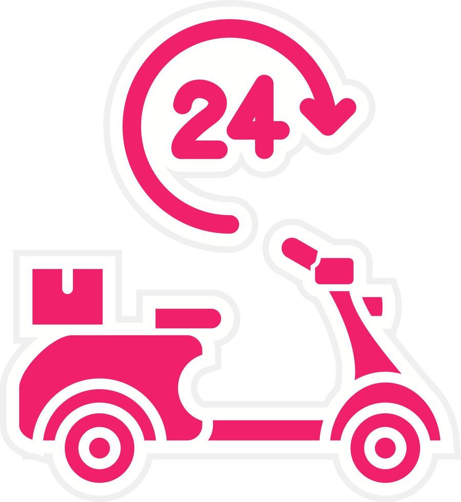 24 Hours Delivery Vector Icon Style