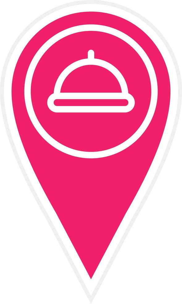 Restaurant Location Vector Icon Style