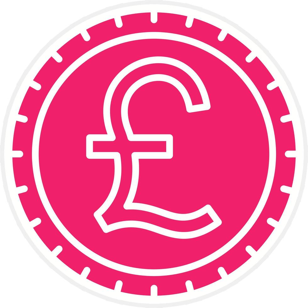 British Pound Vector Icon Style