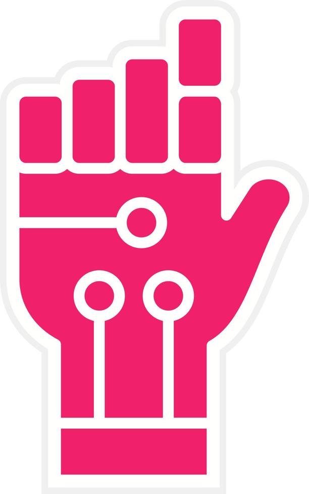 Robot Hand Vector Icon Style