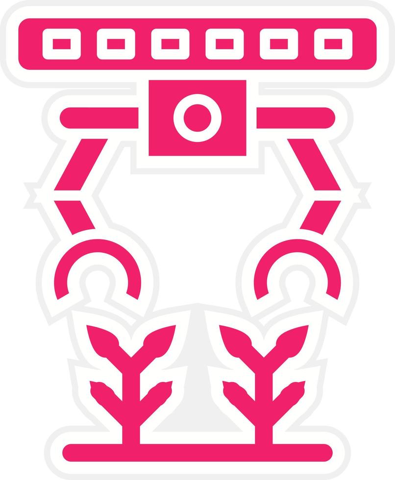 Agricultural Robot Vector Icon Style