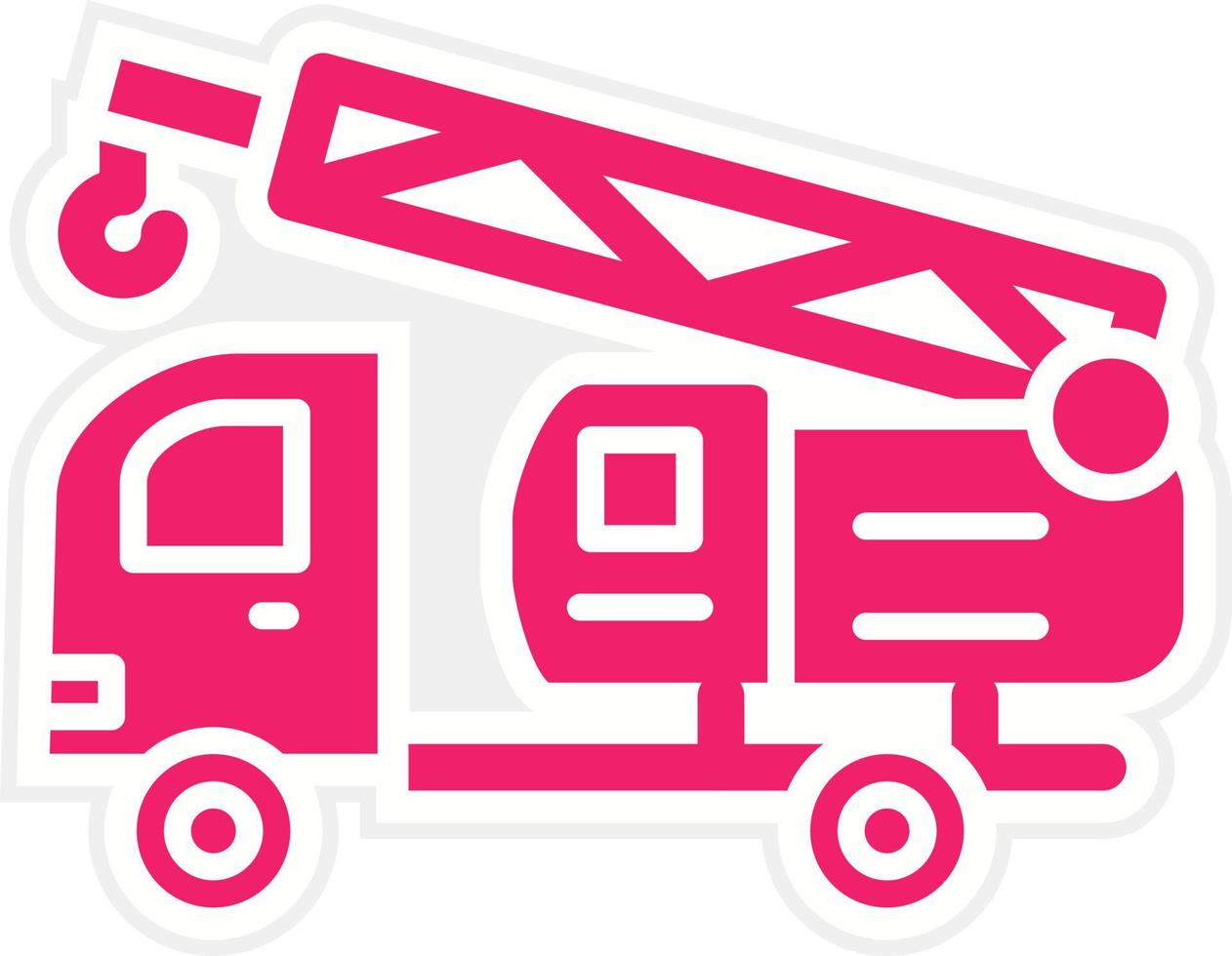 Crane Turck Vector Icon Style