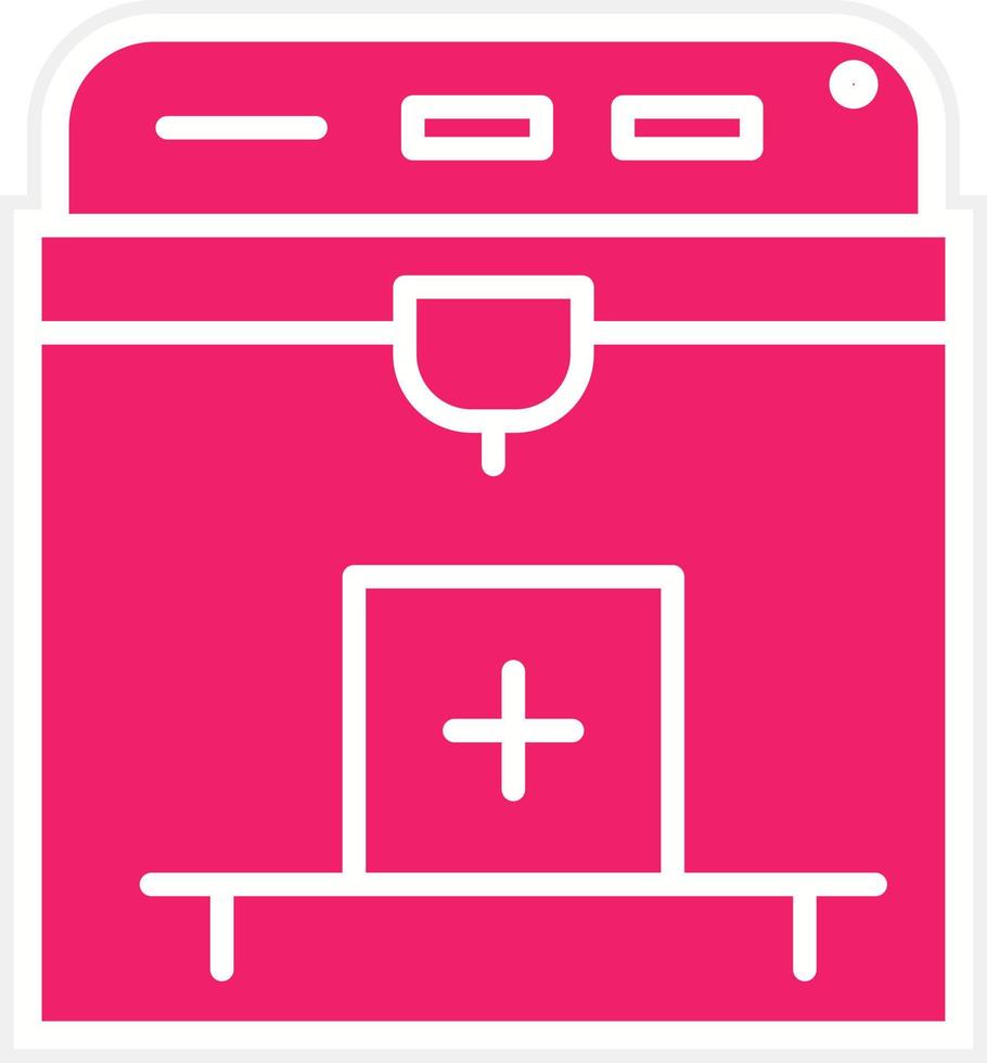 3D Printer Vector Icon Style