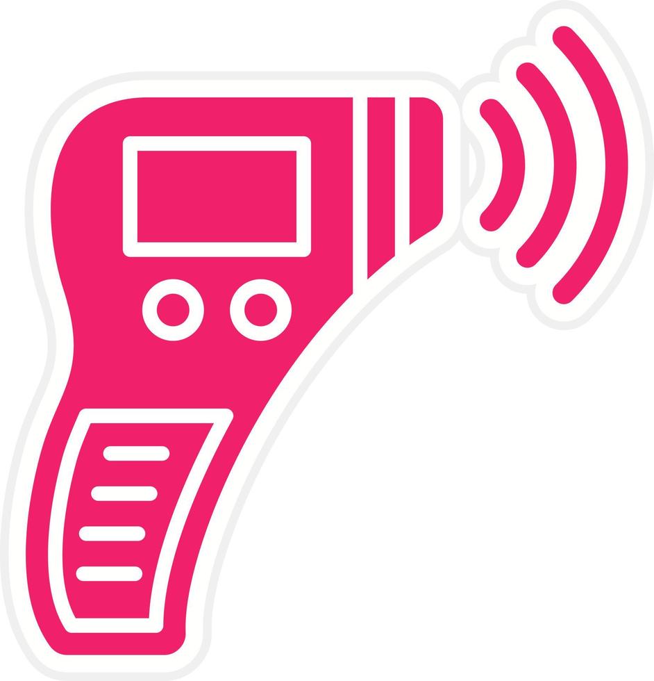 Thermometer Gun Vector Icon Style