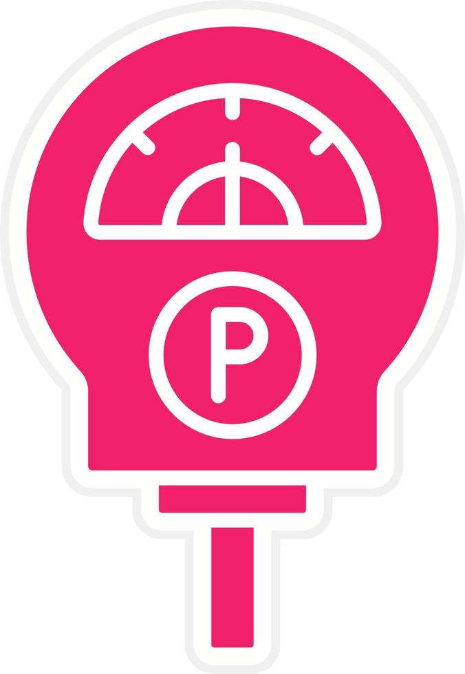 Parking Meter Vector Icon Style