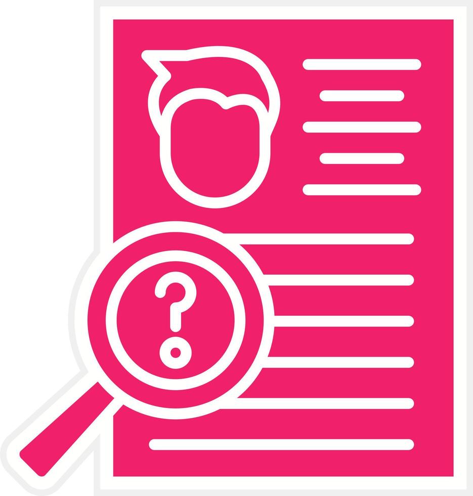 Background Check Vector Icon Style