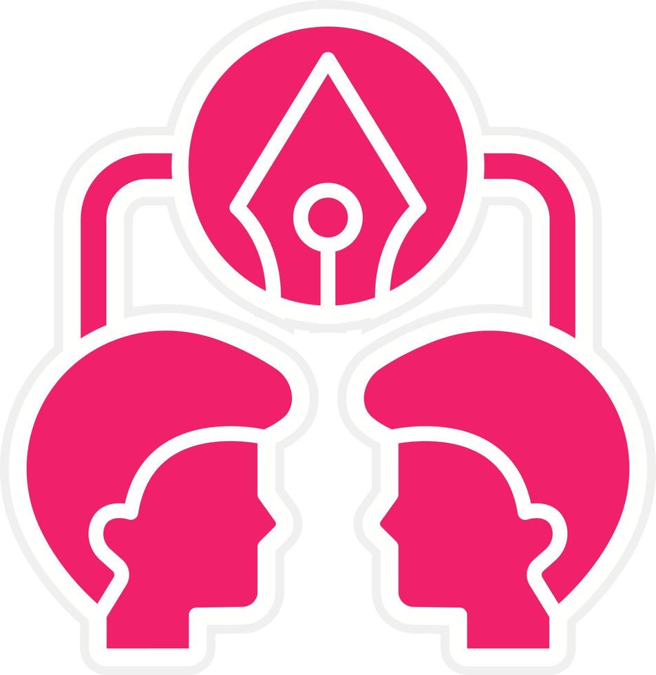 Collaborative Design Vector Icon Style